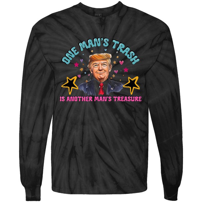 Garbage For Trump Proud Maga Garbage Donald Trump Supporter Tie-Dye Long Sleeve Shirt