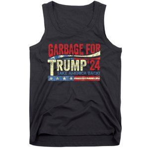 Garbage For Trump 2024 Funny Trump Supporter Tank Top