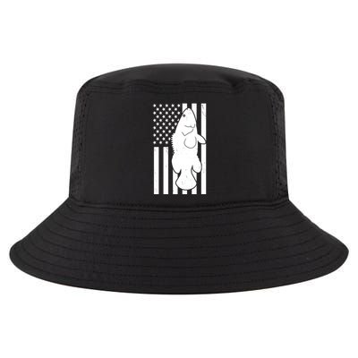 Grouper Fishing USA Flag Cool Comfort Performance Bucket Hat