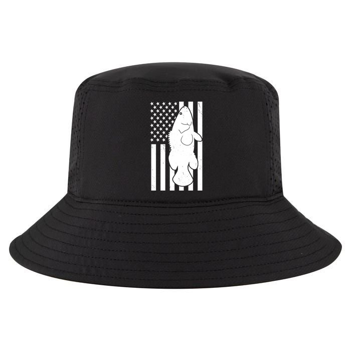 Grouper Fishing USA Flag Cool Comfort Performance Bucket Hat
