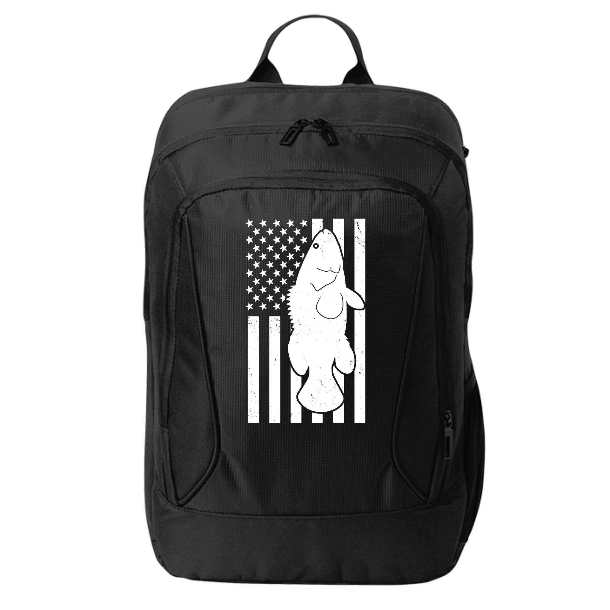 Grouper Fishing USA Flag City Backpack