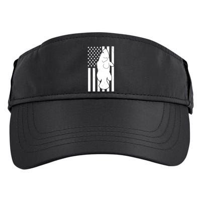Grouper Fishing USA Flag Adult Drive Performance Visor