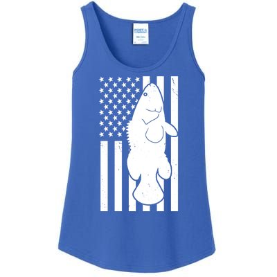 Grouper Fishing USA Flag Ladies Essential Tank