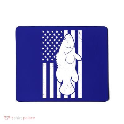 Grouper Fishing USA Flag Mousepad