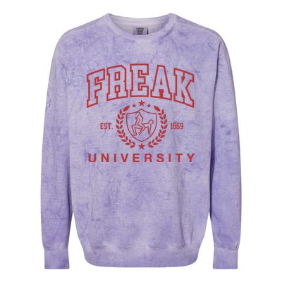 Gotfunny Freak University Colorblast Crewneck Sweatshirt