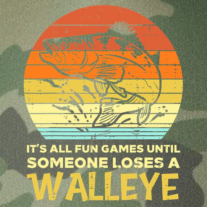 Games Funny Until Someone Loses Walleye Retro Ice Fishing Dad Legacy Tie Dye Trucker Hat