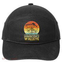 Games Funny Until Someone Loses Walleye Retro Ice Fishing Dad 7-Panel Snapback Hat