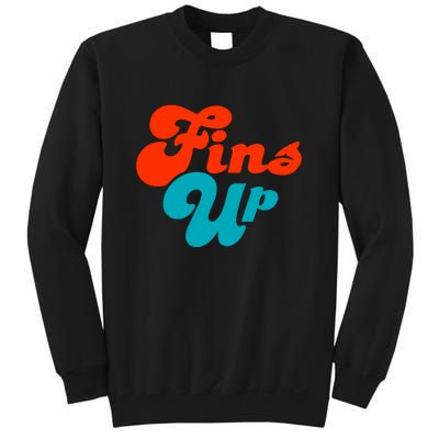 Groovy Fins Up Dolphins Gift For Miami Sport Fan Sweatshirt