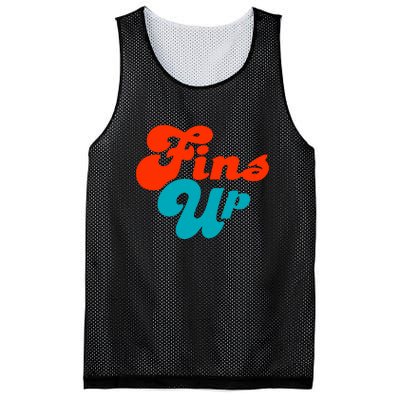 Groovy Fins Up Dolphins Gift For Miami Sport Fan Mesh Reversible Basketball Jersey Tank