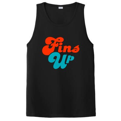 Groovy Fins Up Dolphins Gift For Miami Sport Fan PosiCharge Competitor Tank