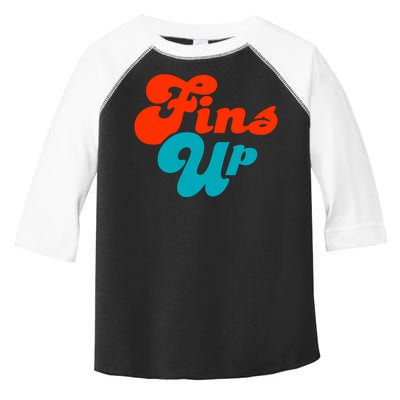 Groovy Fins Up Dolphins Gift For Miami Sport Fan Toddler Fine Jersey T-Shirt