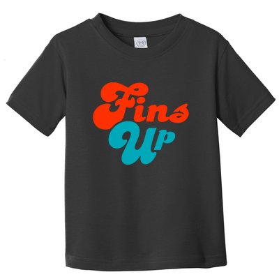 Groovy Fins Up Dolphins Gift For Miami Sport Fan Toddler T-Shirt