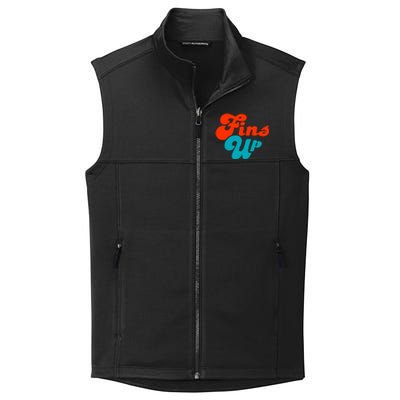 Groovy Fins Up Dolphins Gift For Miami Sport Fan Collective Smooth Fleece Vest