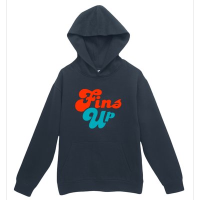 Groovy Fins Up Dolphins Gift For Miami Sport Fan Urban Pullover Hoodie