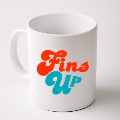 Groovy Fins Up Dolphins Gift For Miami Sport Fan Coffee Mug