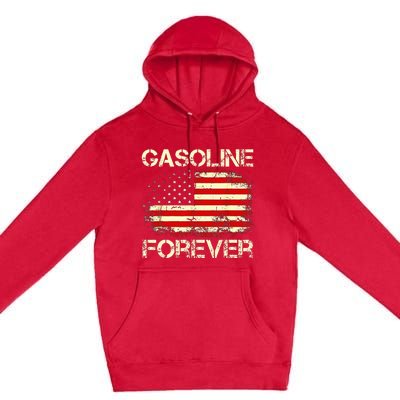 G.A.S.O.L.I.N.E Forever Usa Flag Funny Fuel Gas Cars Garage Lovers Premium Pullover Hoodie