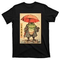 Grumpy Frog Unimpressed Toad Vintage Japanese Aesthetic T-Shirt