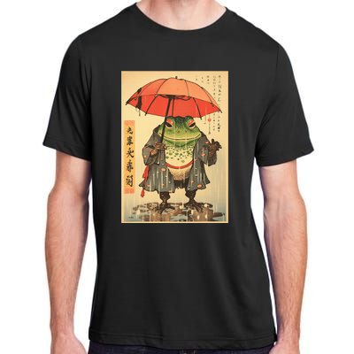 Grumpy Frog Unimpressed Toad Vintage Japanese Aesthetic Adult ChromaSoft Performance T-Shirt