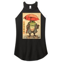 Grumpy Frog Unimpressed Toad Vintage Japanese Aesthetic Women's Perfect Tri Rocker Tank