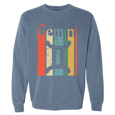 Gemini Funny Vintage Style Gemini Zodiac Garment-Dyed Sweatshirt