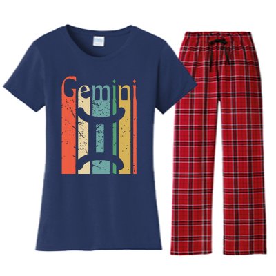 Gemini Funny Vintage Style Gemini Zodiac Women's Flannel Pajama Set