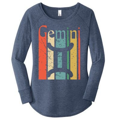 Gemini Funny Vintage Style Gemini Zodiac Women's Perfect Tri Tunic Long Sleeve Shirt