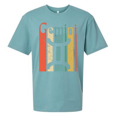 Gemini Funny Vintage Style Gemini Zodiac Sueded Cloud Jersey T-Shirt