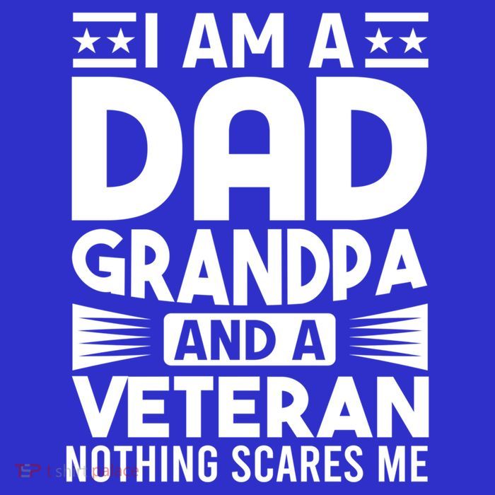 Gifts For Veterans Gift Fathers I Am A Dad Grandpa And Veteran Gift Kids T-Shirt