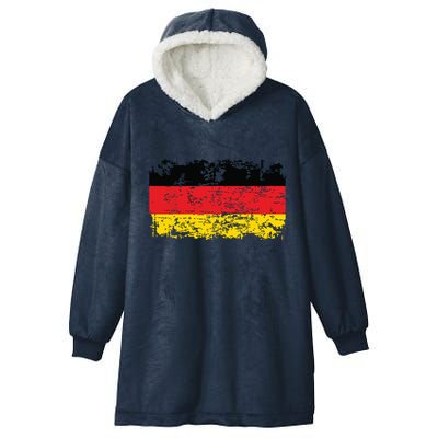 GERMANY Flag Vintage Distressed GERMANY Hooded Wearable Blanket