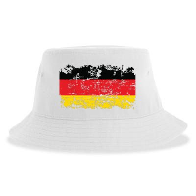 GERMANY Flag Vintage Distressed GERMANY Sustainable Bucket Hat