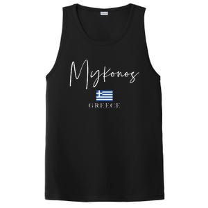 Greece Flag Vacation Island Mykonos PosiCharge Competitor Tank