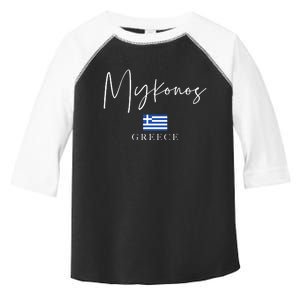 Greece Flag Vacation Island Mykonos Toddler Fine Jersey T-Shirt