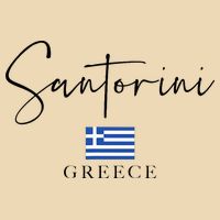 Greece Flag Vacation Island Santorini Zip Tote Bag