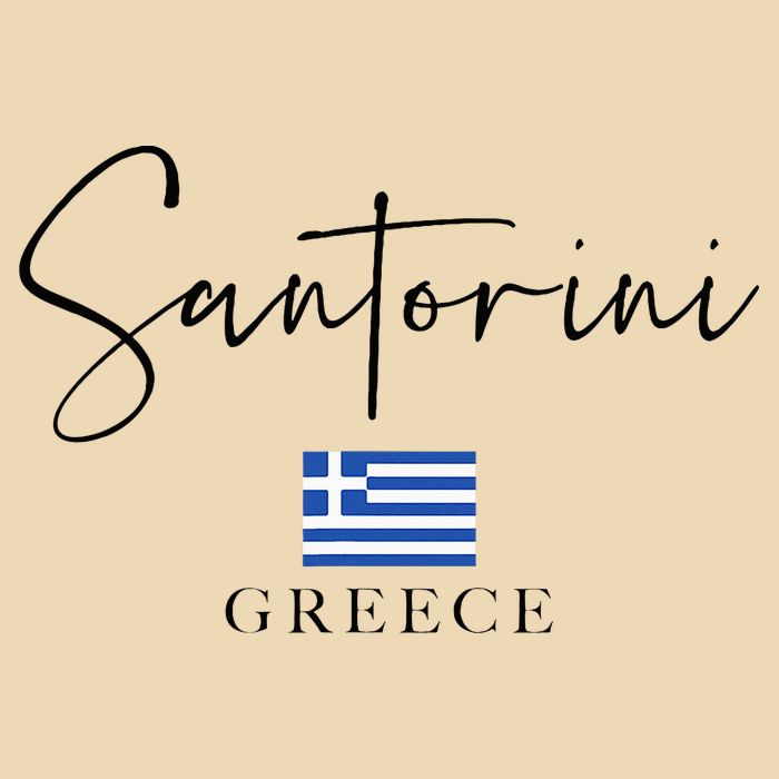 Greece Flag Vacation Island Santorini Zip Tote Bag