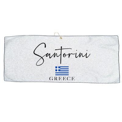 Greece Flag Vacation Island Santorini Large Microfiber Waffle Golf Towel