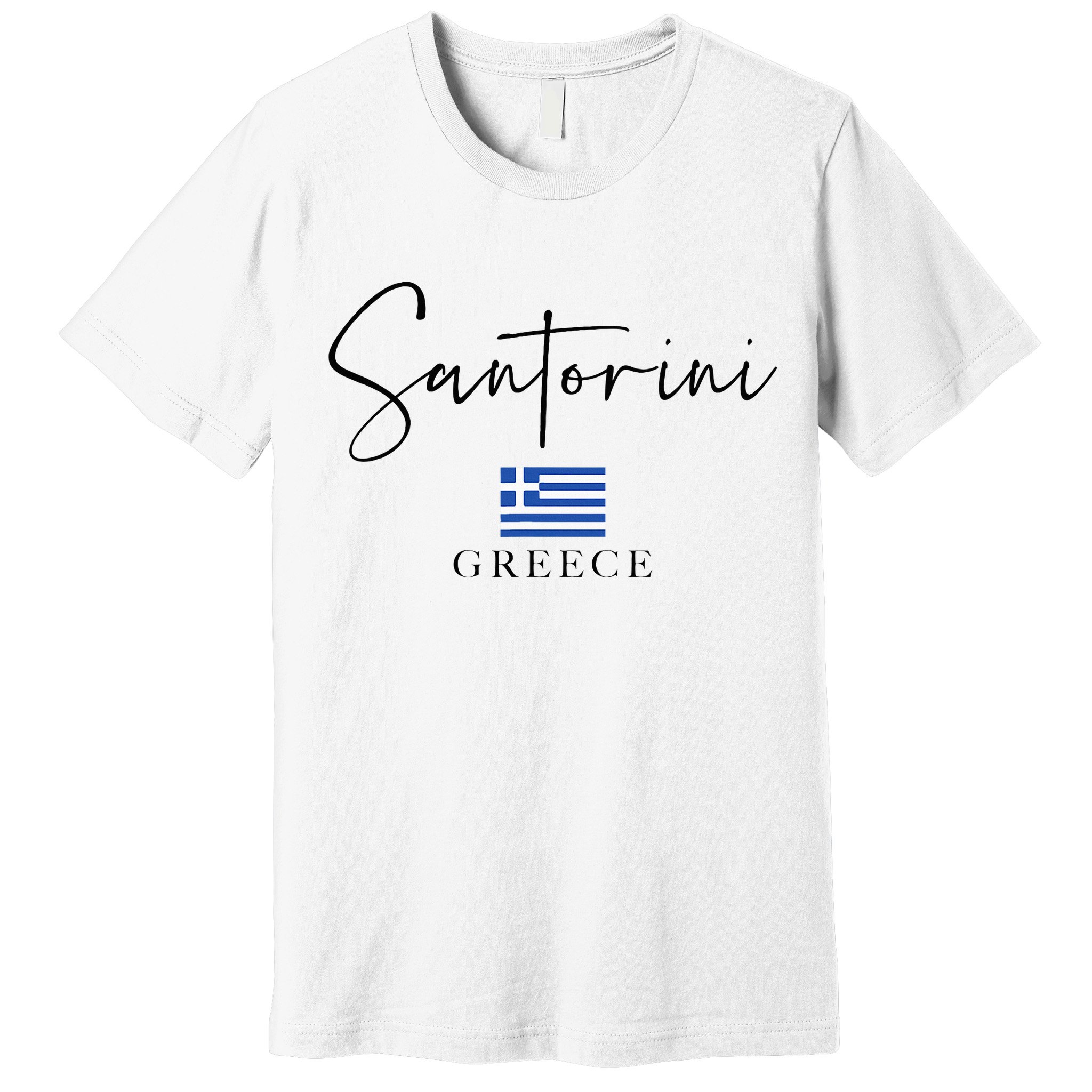 Greece Flag Vacation Island Santorini Premium T-Shirt