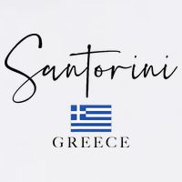 Greece Flag Vacation Island Santorini Hat