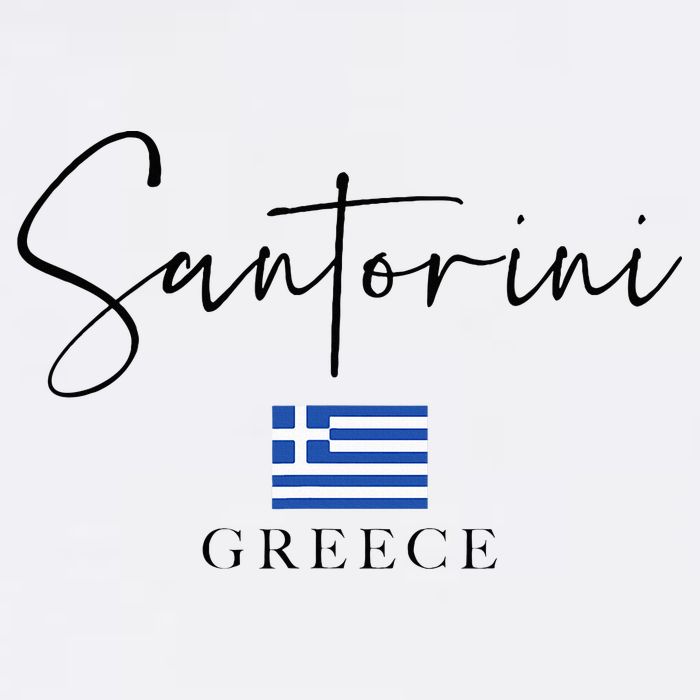 Greece Flag Vacation Island Santorini Hat