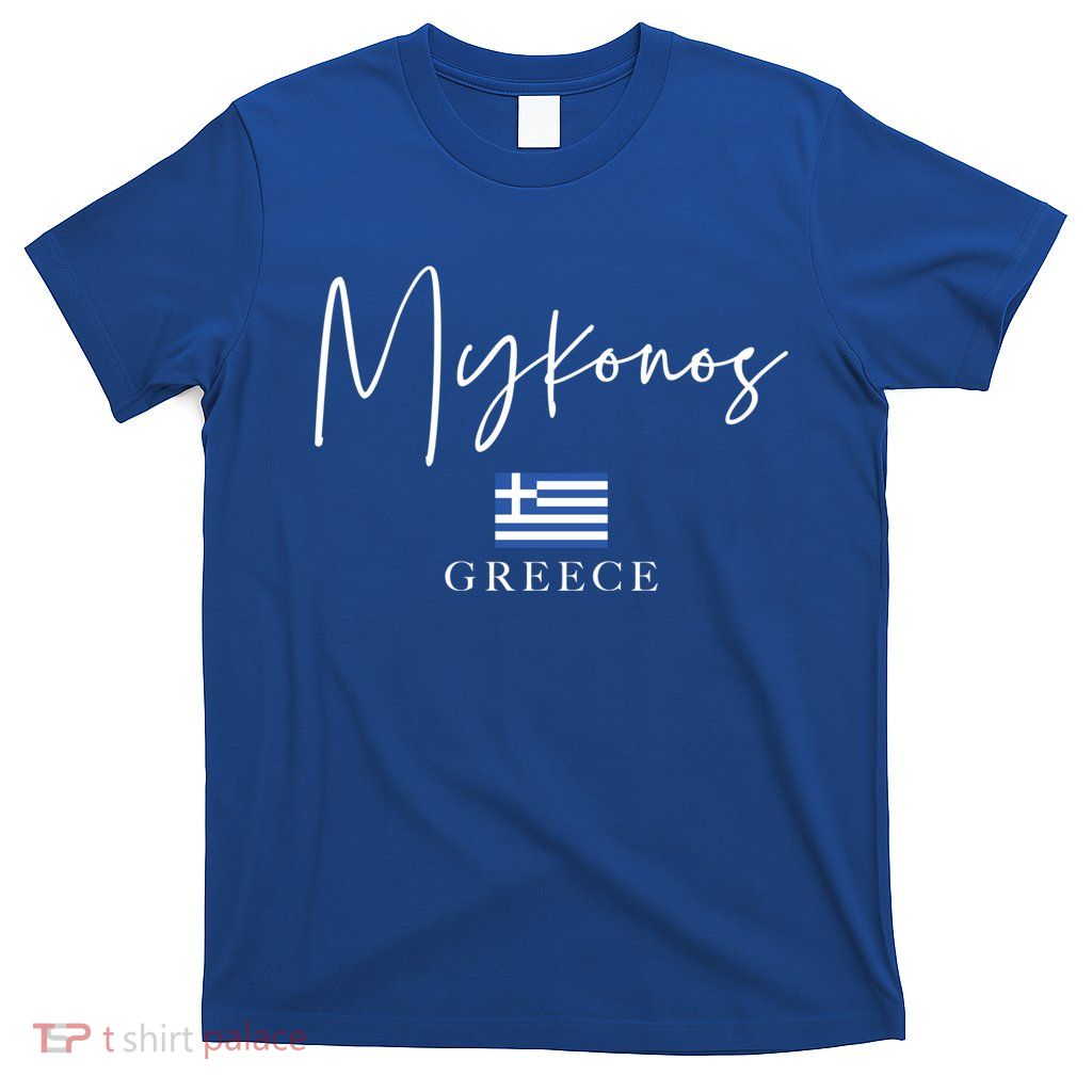 Greece Flag Vacation Island Mykonos Cool Gift T-Shirt