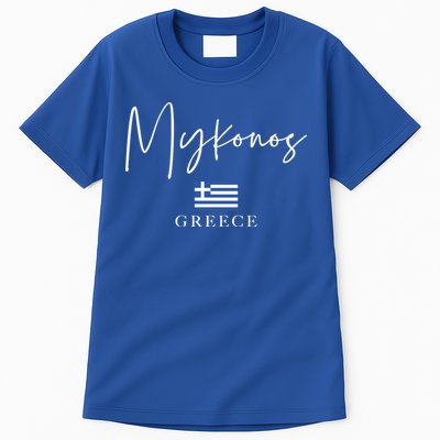 Greece Flag Vacation Island Mykonos Cool Gift Tall T-Shirt