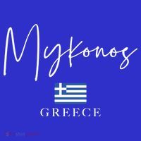 Greece Flag Vacation Island Mykonos Cool Gift Women's V-Neck T-Shirt