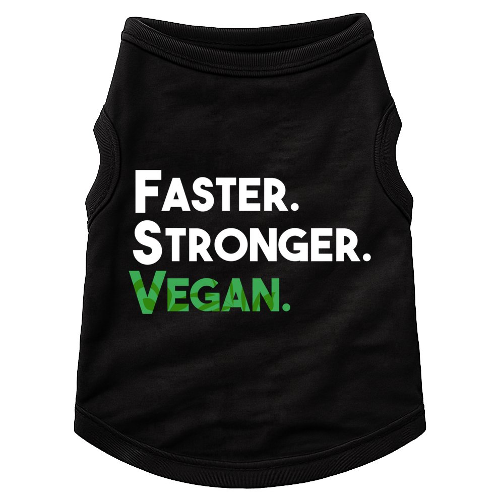 Gift For Vegan Friend Running Sports Faster Stronger Vegan Cute Gift Doggie Tank
