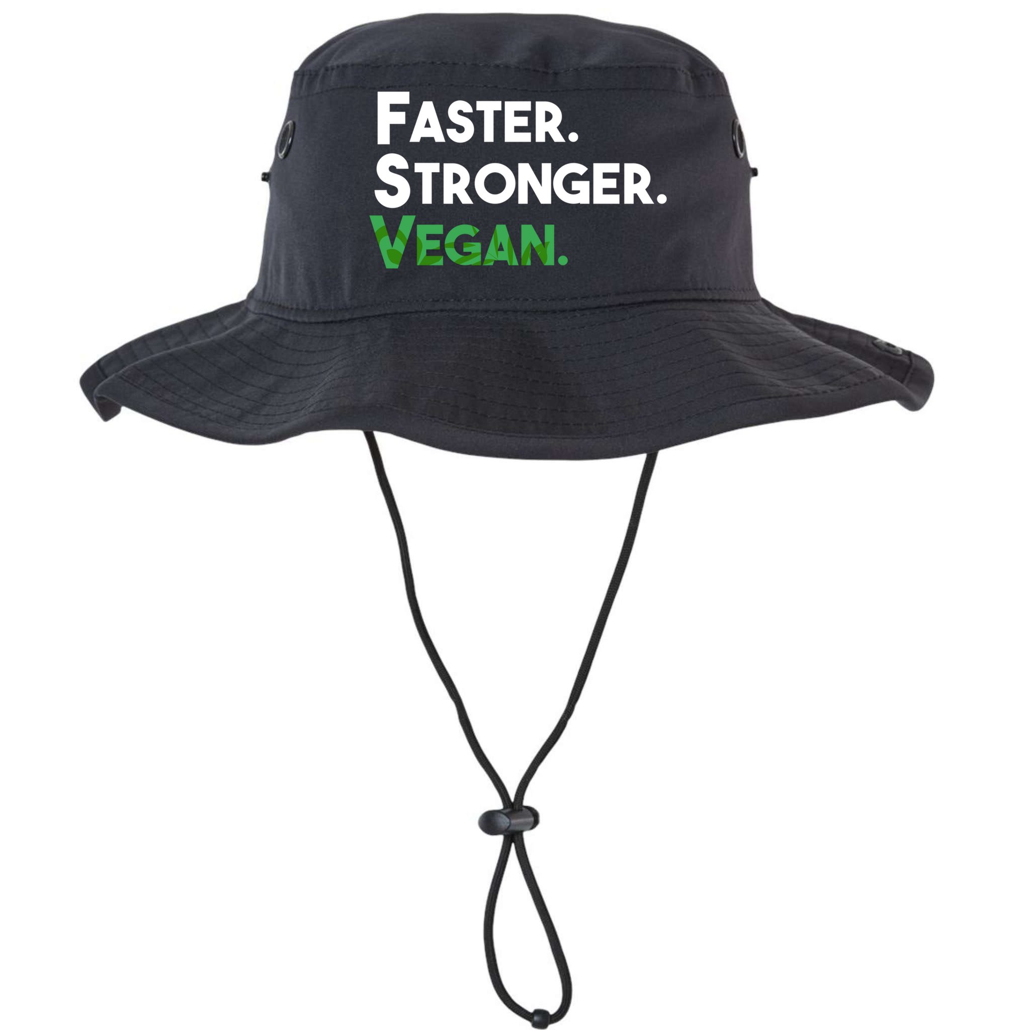 Gift For Vegan Friend Running Sports Faster Stronger Vegan Cute Gift Bucket Hat