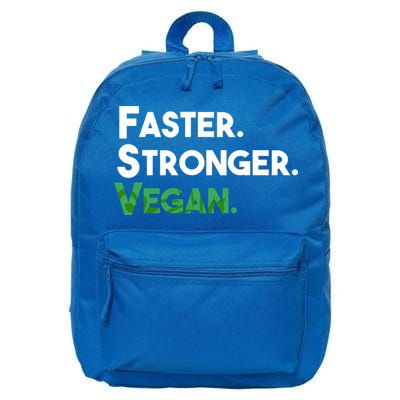 Gift For Vegan Friend Running Sports Faster Stronger Vegan Cute Gift 16 in Basic Backpack