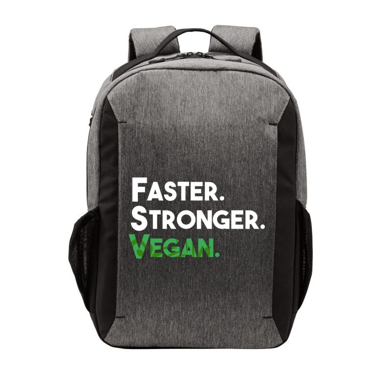 Gift For Vegan Friend Running Sports Faster Stronger Vegan Cute Gift Vector Backpack