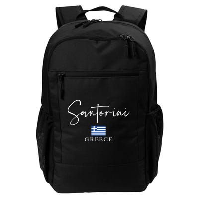 Greece Flag Vacation Island Santorini Funny Gift Backpack