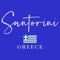 Greece Flag Vacation Island Santorini Funny Gift Button
