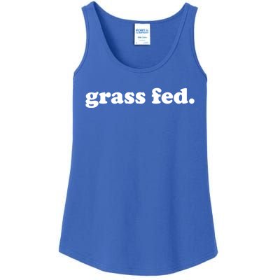 Grass Fed Vegan Pride Veganism Vegetarian Cruelty Free Gift Ladies Essential Tank