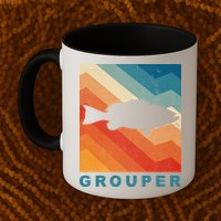 Grouper Fish Vintage Sunset Mug