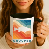 Grouper Fish Vintage Sunset Mug